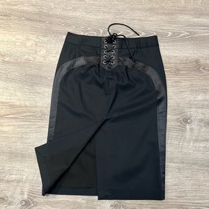 Black Shoelace Tie Skirt